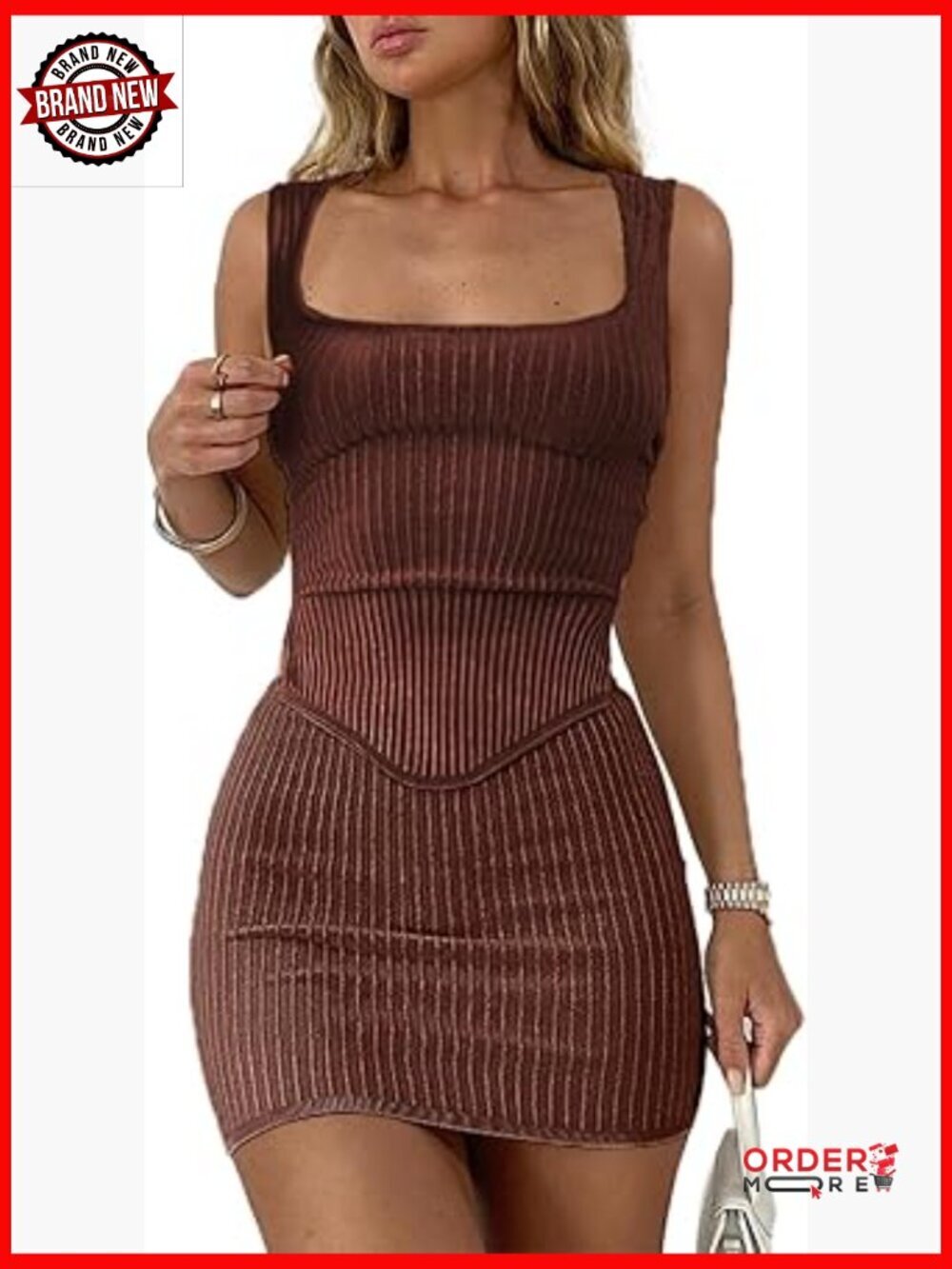 Two Piece Outfits Square Neck Crop Top Bodycon Skirt Set Mini Dress
